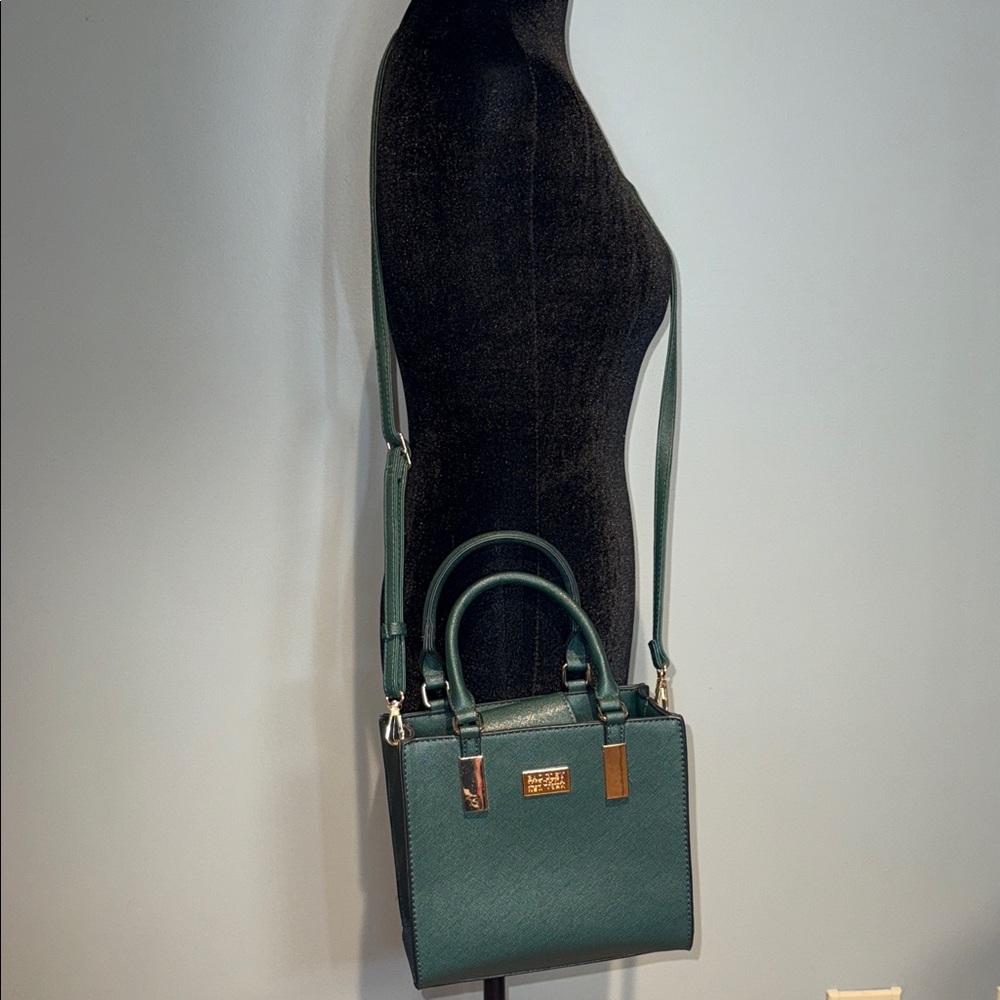 Badgley Mischka olive green Crossbody Bag with Gold Accents - Picture 8 of 8